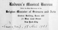 Letter 18.05.1921 New York